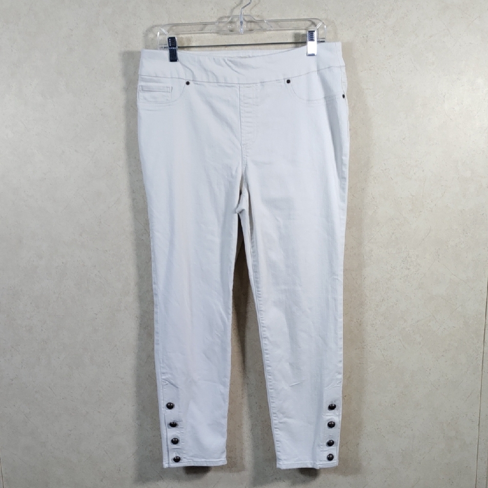 6154 Chico's cream Pull On Jegging Ankle jeans 1.5 10